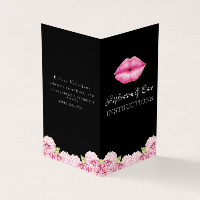 Carte De Visite Livret d'instructions d'application de Lipsense (Extérieur)