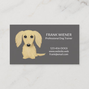 Carte De Visite Llonghaïd Cream Blonde Dachshund   Wiener Dog