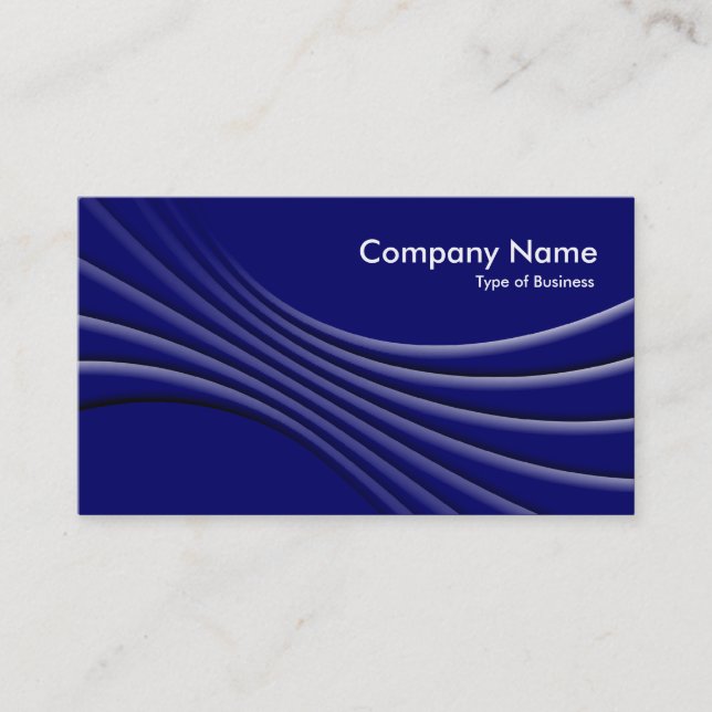 Carte De Visite L'obscurité courbe 3d - bleu-foncé (Devant)