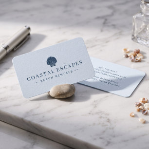 Carte De Visite Location de plage côtière minimaliste