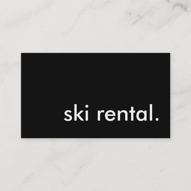 Carte De Visite location de ski. (Devant)