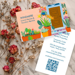 Carte De Visite Location de vacances Agent immobilier Realtor QR C