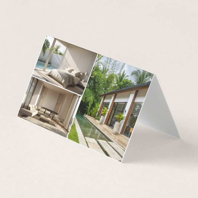 Carte De Visite Location de vacances Maison d'hôtes moderne Trois  (Devant)