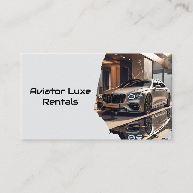 Carte De Visite Location de voiture de luxe moderne et vente QR Co (Devant)