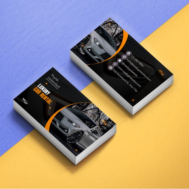 Carte De Visite Location de voiture élégante (Créateur téléchargé)