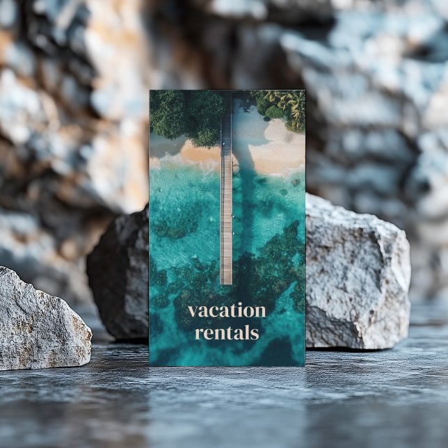 Carte De Visite Location vacances Agence de Voyage Tropique (Perfect for business)