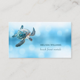 Carte De Visite Locations de bord de mer en 3D Turtle Beach 