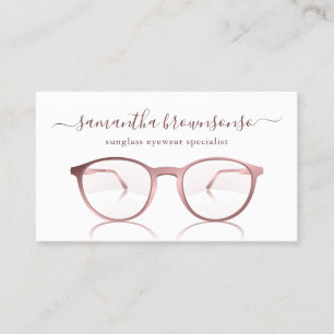 Carte De Visite L'oeil rose porte des lunettes de soleil