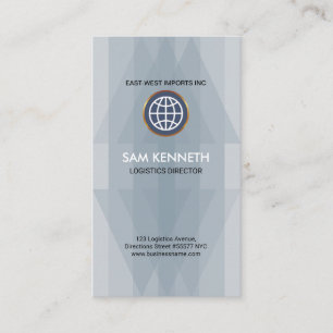 Carte De Visite Logistique à deux tranchants élégante simple