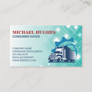 Carte De Visite Logistique Chauffeurs de livraison par camion