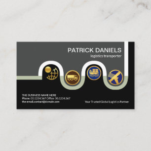 Carte De Visite Logistique des routes de distribution de vent créa