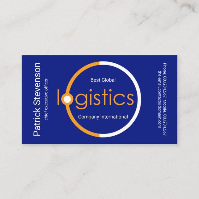 Carte De Visite Logistique mondiale Conception de satellites Trans (Devant)