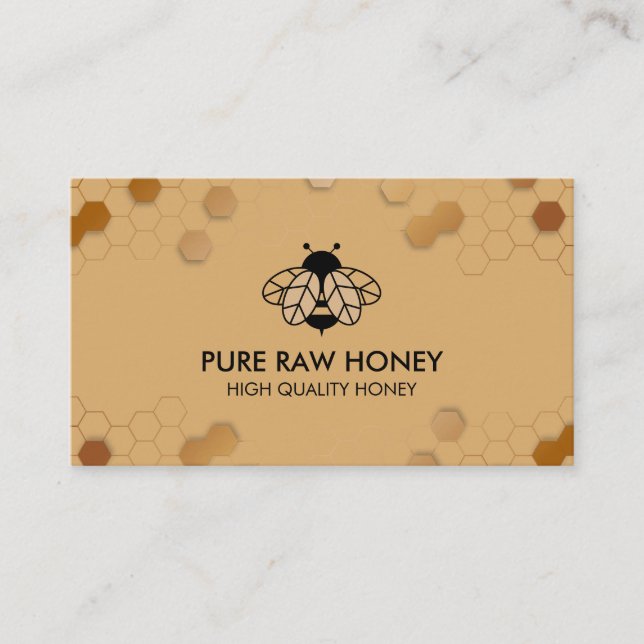 Carte De Visite Logo Abeille pour Apiculteurs (Devant)