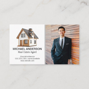 Carte De Visite Logo Accueil Agent immobilier Biens immobilier