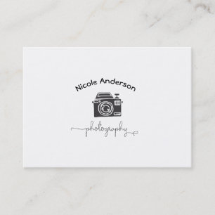 Carte De Visite Logo Appareil Photo Moderne Minimaliste