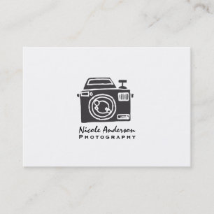 Carte De Visite Logo Appareil Photo Moderne Minimaliste