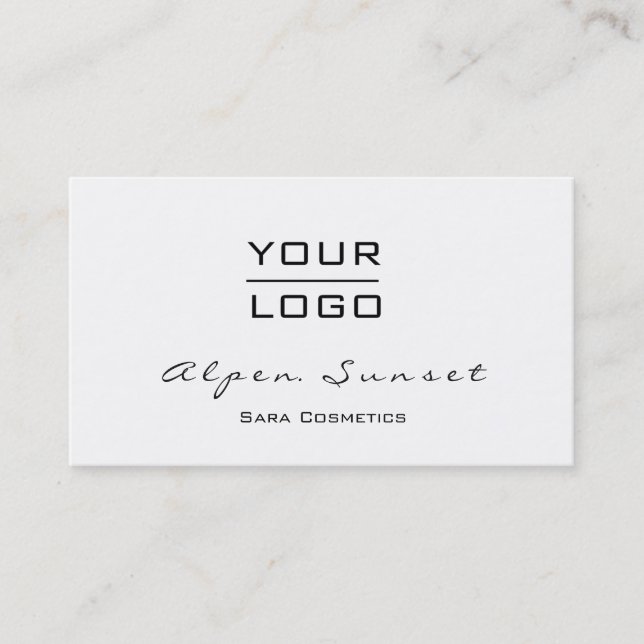 Carte De Visite Logo Artiste maquillage noir blanc tout simplement (Devant)