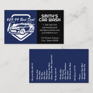 Carte De Visite Logo Auto Car Wash
