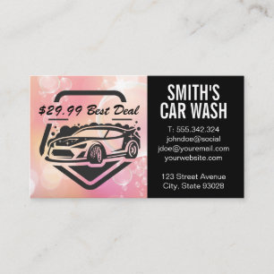 Carte De Visite Logo Auto Car Wash   Service de nettoyage