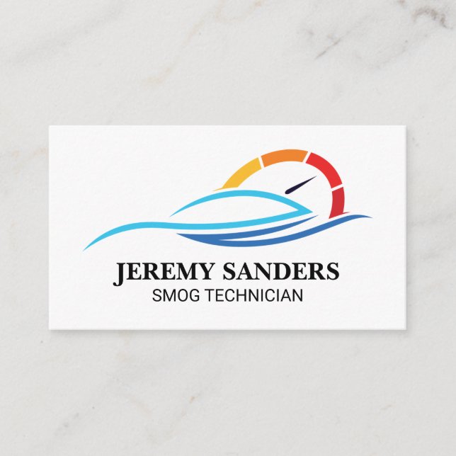 Carte De Visite Logo Auto Moderne | Réparation de services automob (Devant)