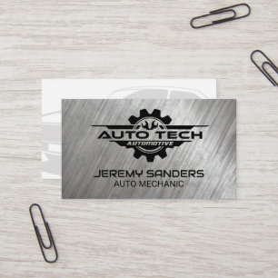 Carte De Visite Logo Auto Tech Automotive Dépouille
