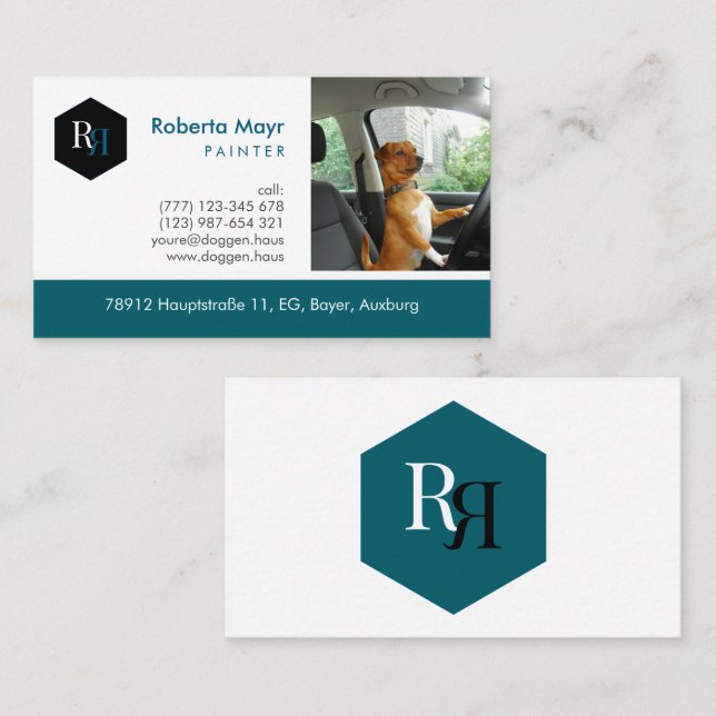 Carte De Visite Logo Automatique Professionnel (Devant / Derrière)
