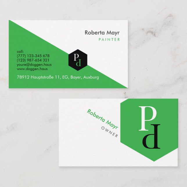 Carte De Visite Logo Automatique Professionnel  (Devant / Derrière)