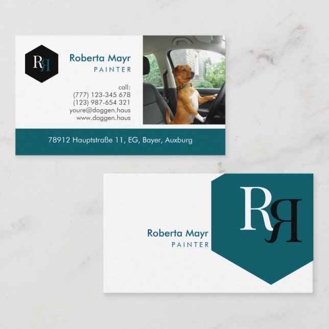 Carte De Visite Logo Automatique Professionnel  (Devant / Derrière)
