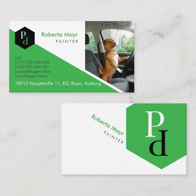 Carte De Visite Logo Automatique Professionnel  (Devant / Derrière)