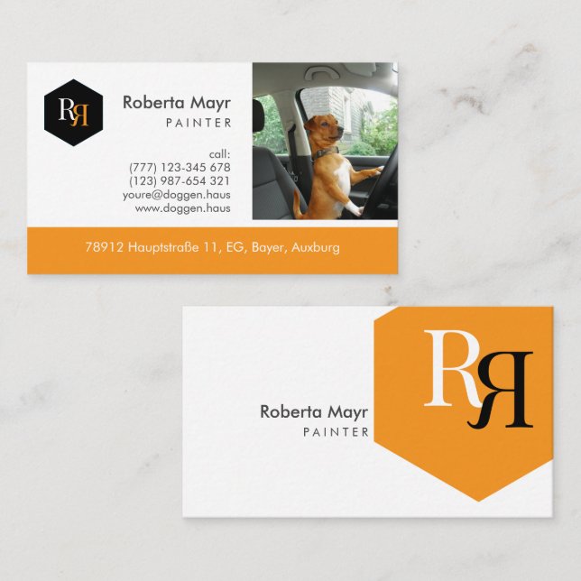 Carte De Visite Logo Automatique Professionnel  (Devant / Derrière)