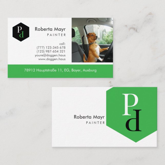Carte De Visite Logo Automatique Professionnel  (Devant / Derrière)