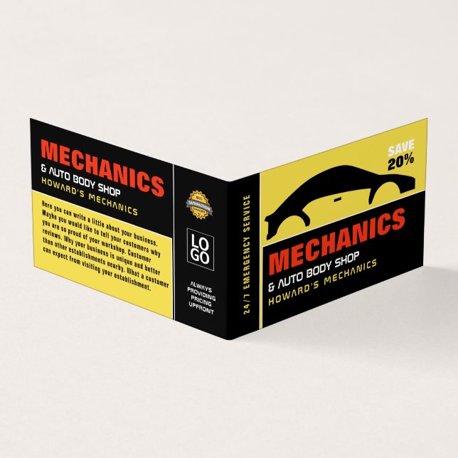 Carte De Visite Logo automobile, Auto Mécanique & Réparations, Dét (Extérieur)