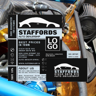 Carte De Visite Logo automobile, concessionnaire automobile