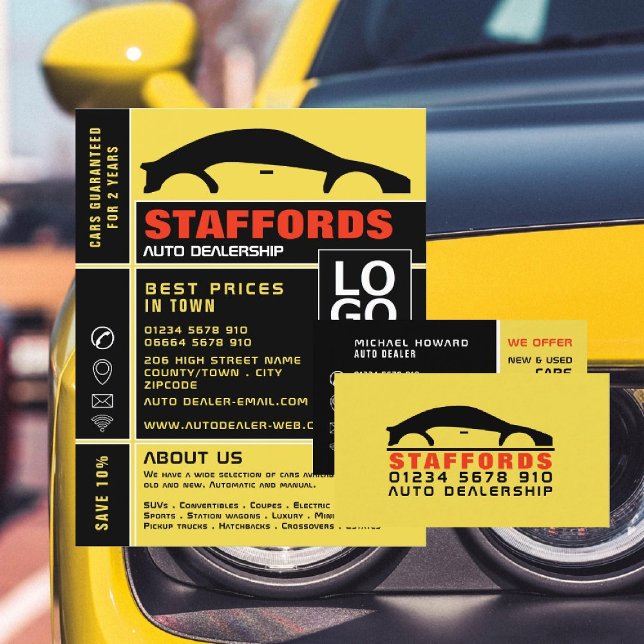 Carte De Visite Logo automobile, concessionnaire automobile (Créateur téléchargé)