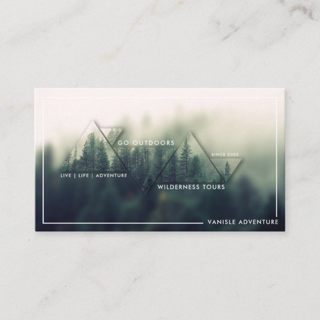 Carte de visite Logo Aventure en plein air (Devant)