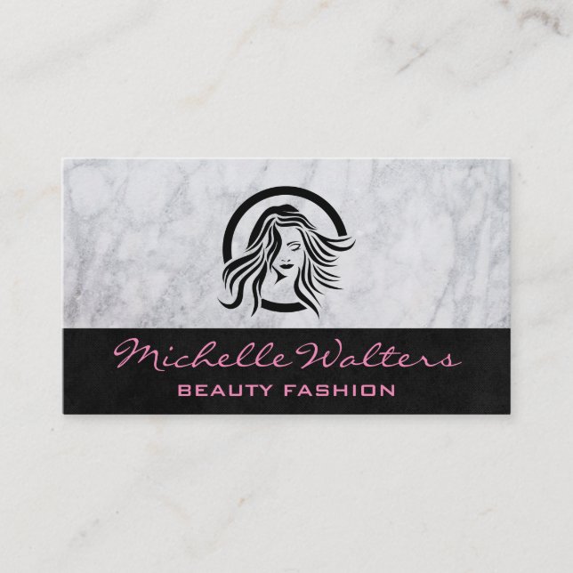 Carte De Visite Logo Beauté des cheveux (Devant)