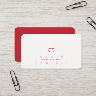 Carte De Visite Logo Beauté Modern Lips | Couleur modifiable |