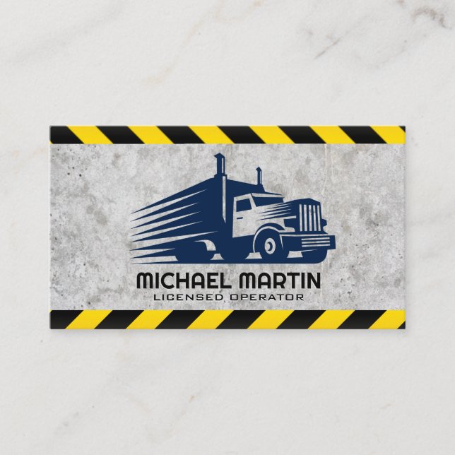 Carte De Visite Logo Big Rig Camion bleu (Devant)
