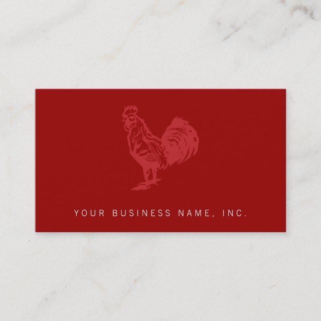 Carte De Visite Logo Bistro de la Ferme Red Rooster (Devant)