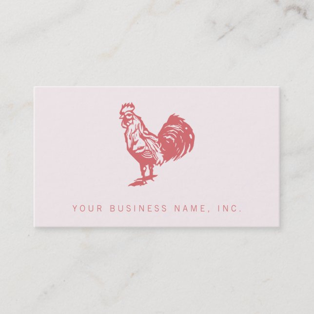 Carte De Visite Logo Bistro de la Ferme Red Rooster (Devant)