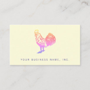 Carte De Visite Logo Bistro de la Ferme Red Rooster
