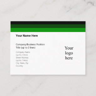 Carte De Visite Logo Black and Deep Greens puissant