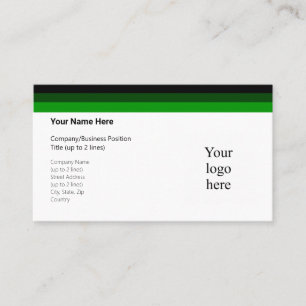 Carte De Visite Logo Black and Deep Greens Standard