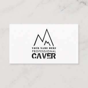 Carte De Visite Logo Black Mountain, Explorateur de grottes, sport