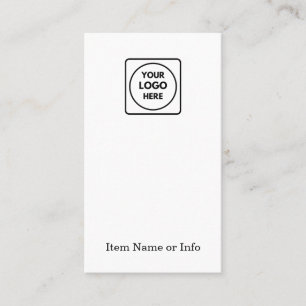 Carte De Visite Logo Blanc Moderne   Bijou Personnalisé Boucle d'O