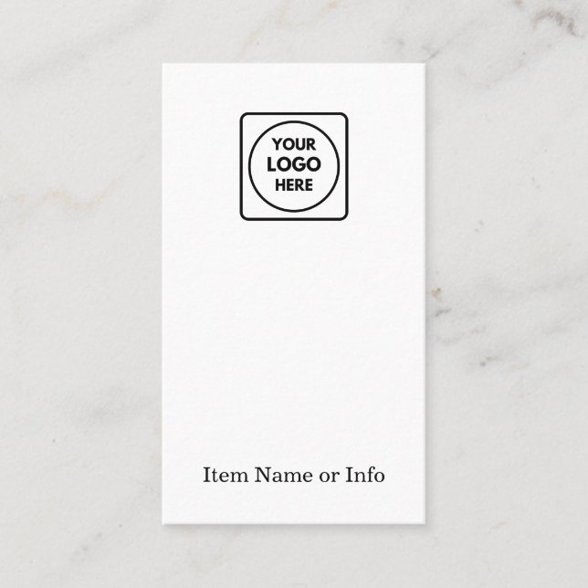Carte De Visite Logo blanc moderne | Boucles de bijoux personnalis (Devant)