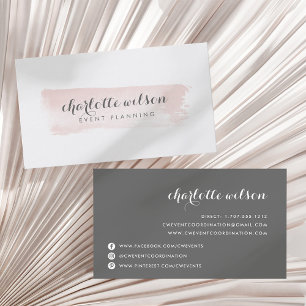 Carte De Visite Logo Blush et Grey