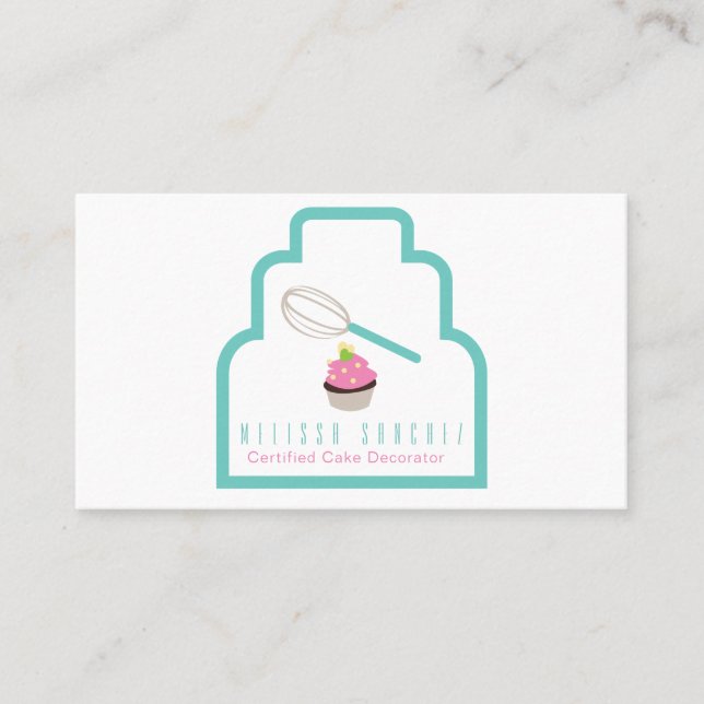 Carte De Visite Logo Boulangerie Gâteaux Chocolat Cupcakes (Devant)