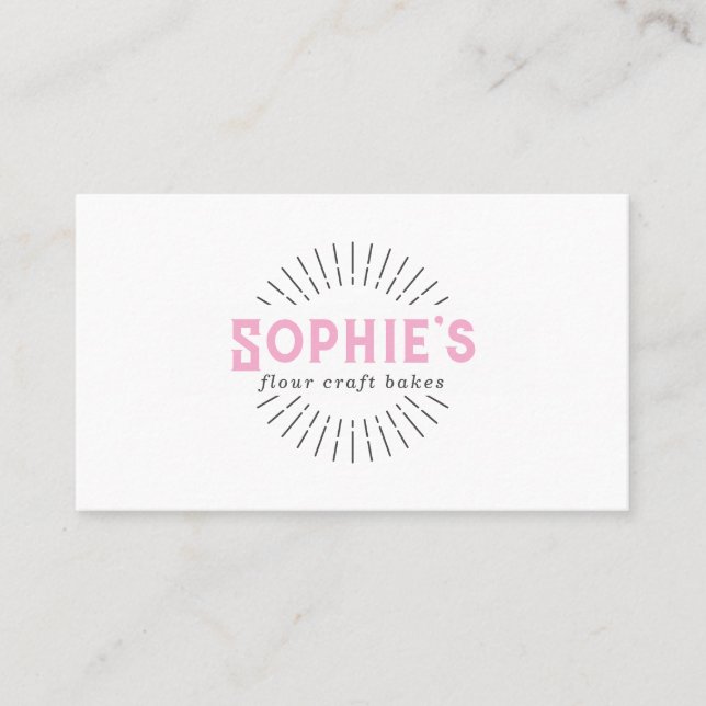 Carte de visite Logo Boulangerie Pink Baker (Devant)