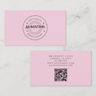 Carte de visite Logo Boulangerie Rose